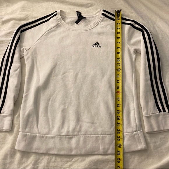 adidas Sweatshirt Classic Three Stripe Pullover Size Medium GUC - Picture 4 of 12